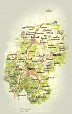 Mapa Powiatu Ilm-Kreis (Kraj Związkowy Turyngia – Niemcy)